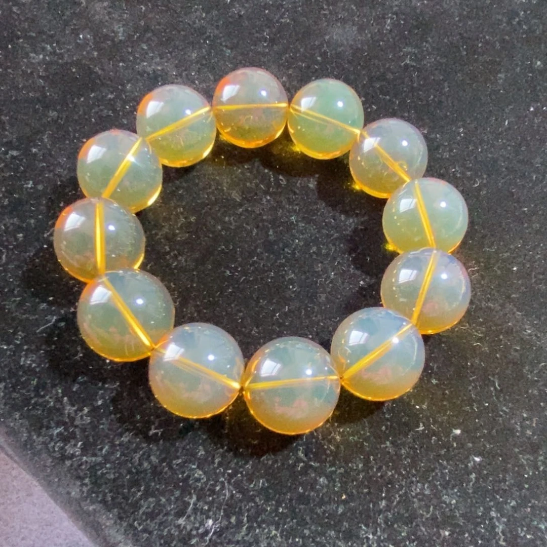 琥珀裸石未镶嵌兰珀手串19 + m m46.8克