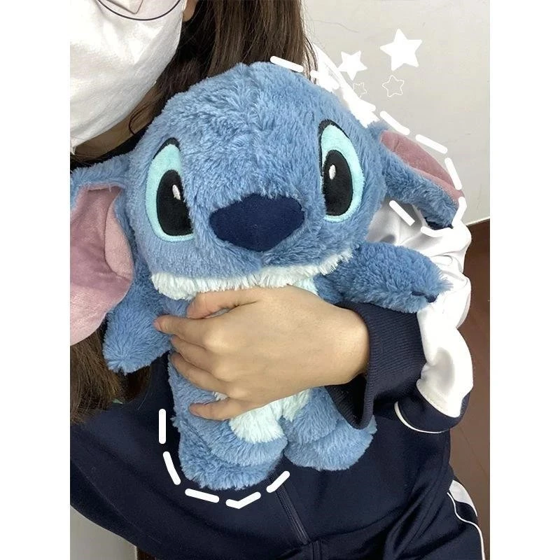 岚束暖手神器史迪仔热水袋卡通鲨鱼毛绒插手注水袋加厚防厚PVC