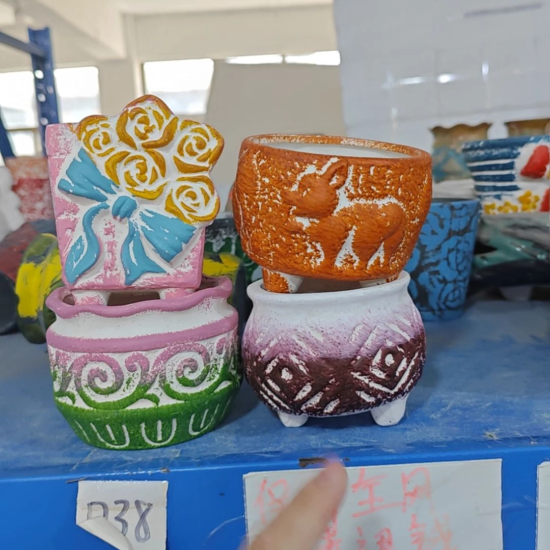 红陶吸水透气的白陶花盆凑满12发货