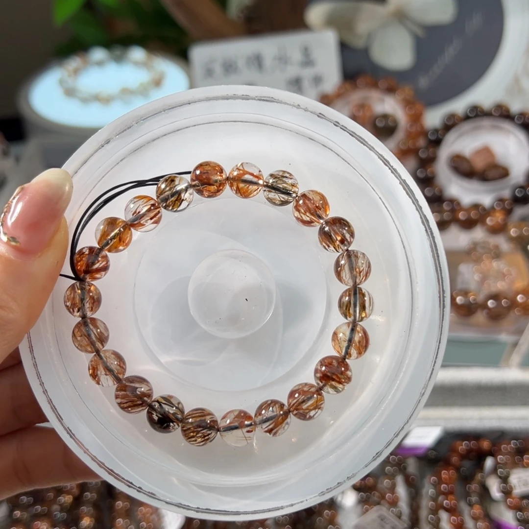 手链未镶嵌水晶黑金超七8m