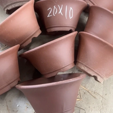 紫砂花盆100-10。        20-10