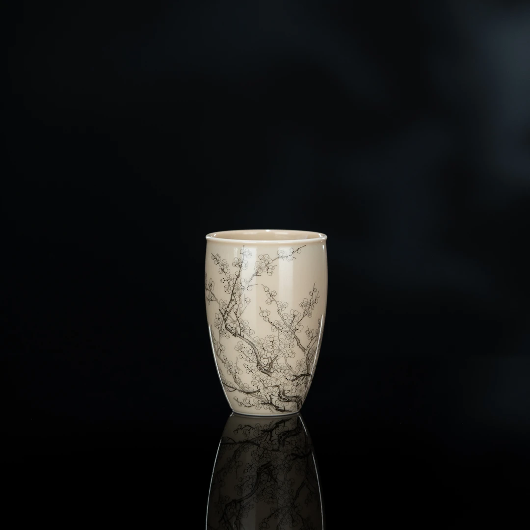 溢珍堂 画境·雪胎梅骨闻香杯 90cc 瓷器茶周边茶具