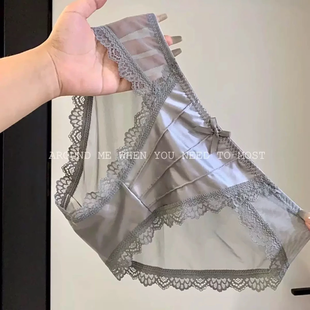 日系温柔软糯少女内裤纯欲透气性感无痕蕾丝女士三角裤