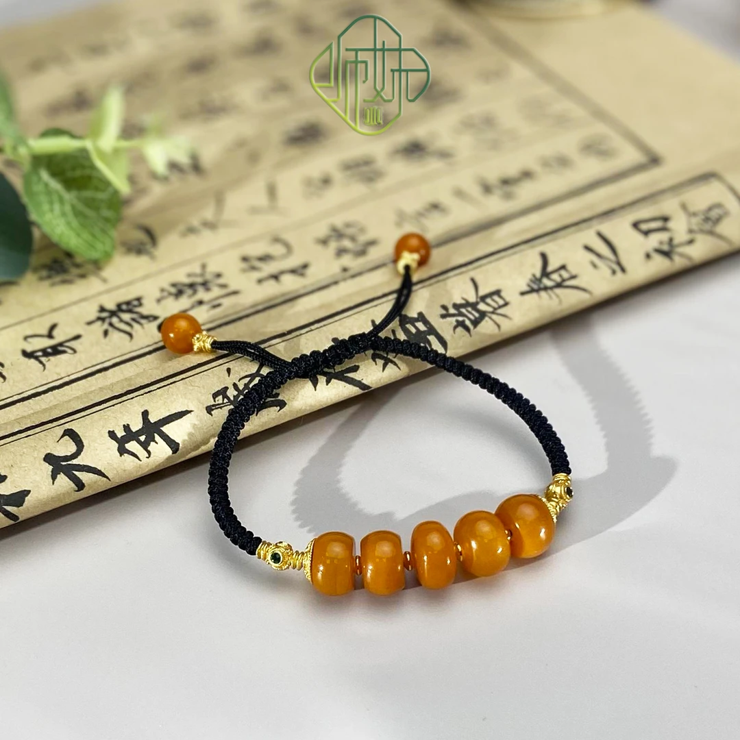 扶摇臻选|老蜡黑手绳手串0381