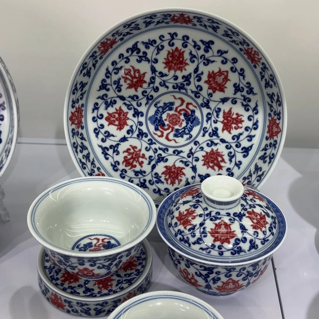 过***谁景德镇陶瓷五件套