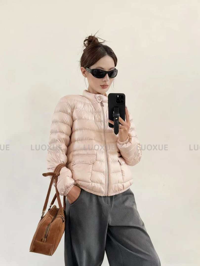 LUOXUE轻奢90绒 保暖琐温立领薄款羽绒服 90白鸭绒轻薄保暖新款