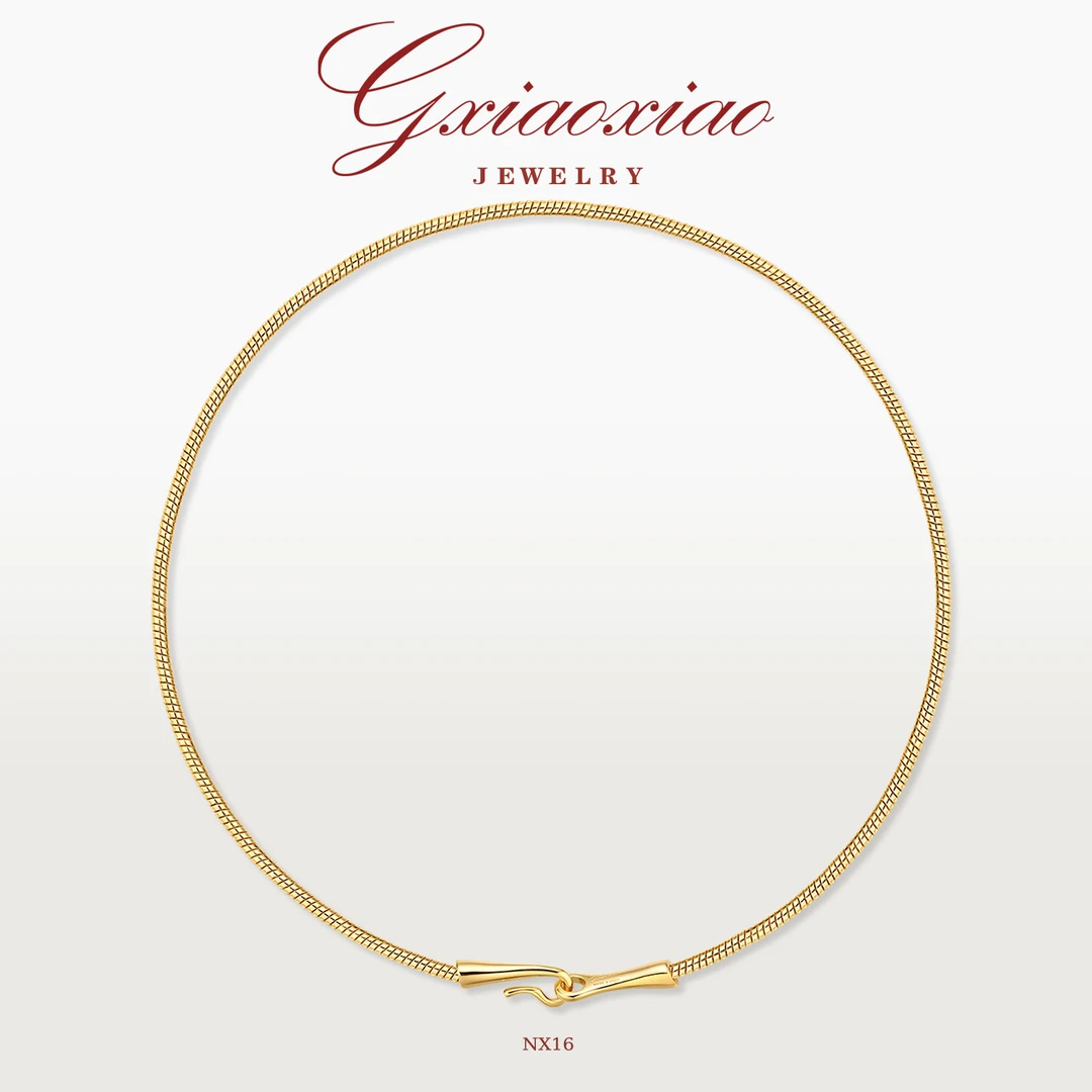 铜合金项链 【灿烂黎明】气质时尚百搭优雅蛇骨项链 NX16