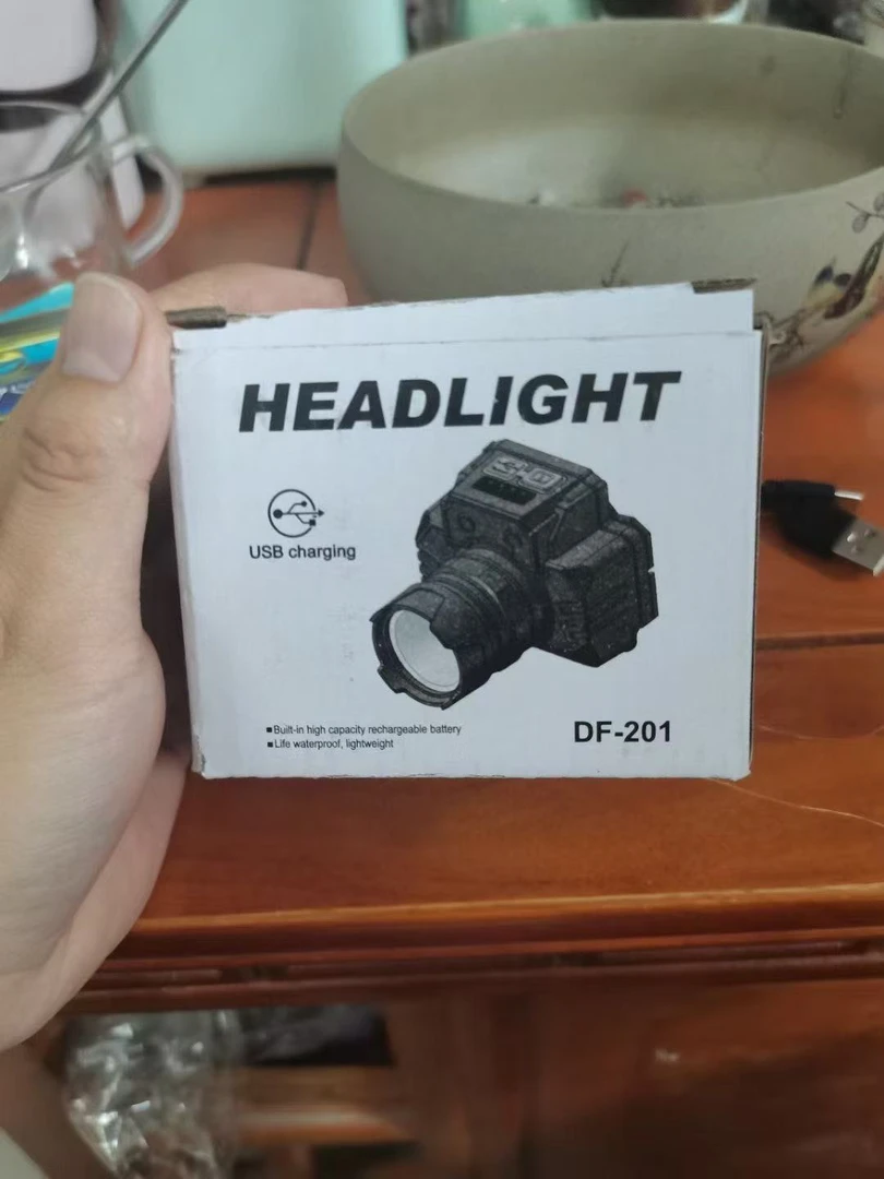 准新品  塑料 充电款户外头灯