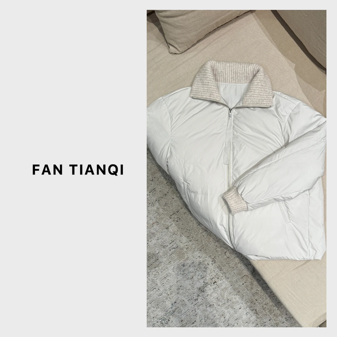 范天奇/FAN TIANQI【轻羽】80克针织翻领鹅绒服FLY251030
