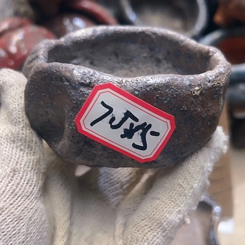 红陶粗陶花盆手工