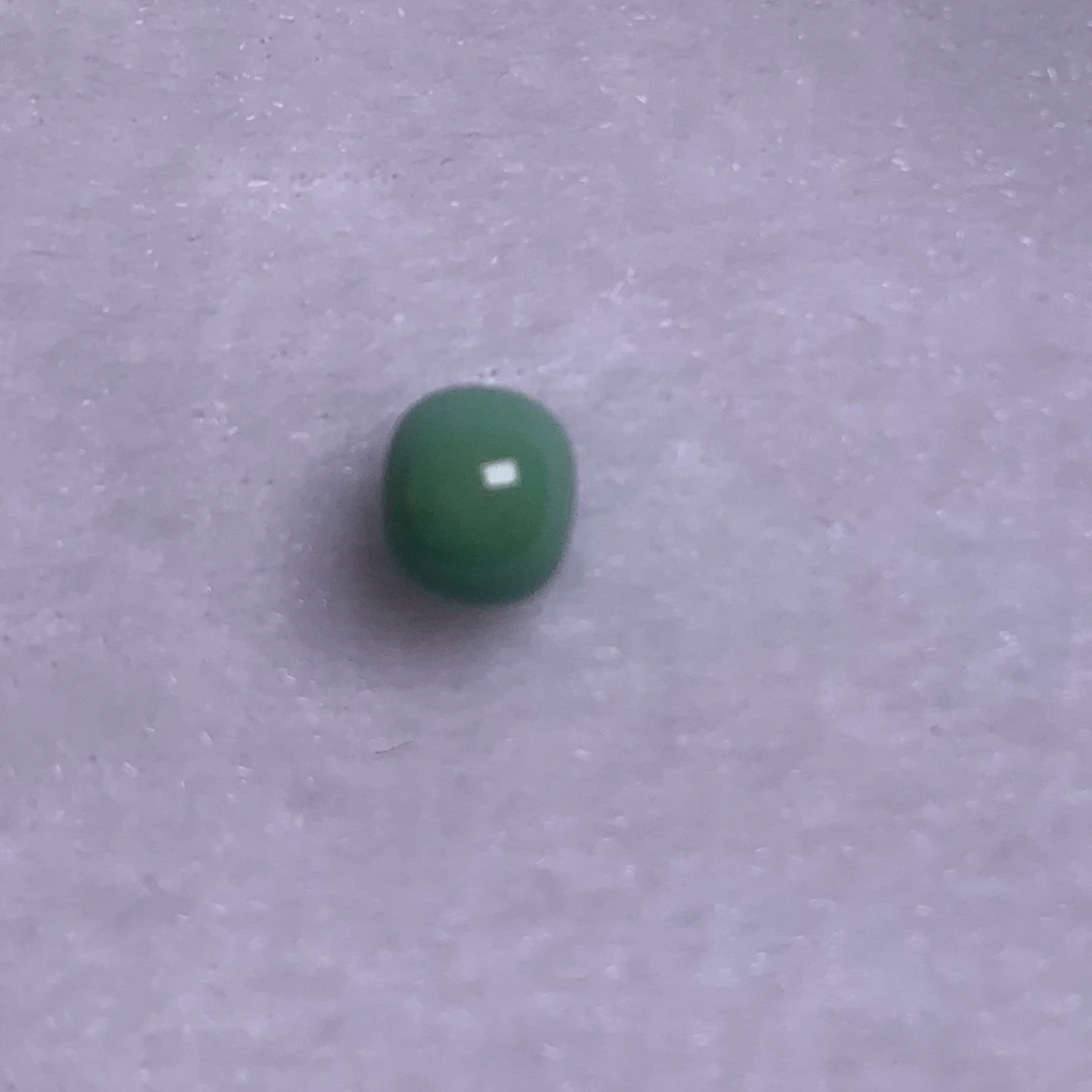 湖北天然原矿高瓷绿松石老型配珠7mm