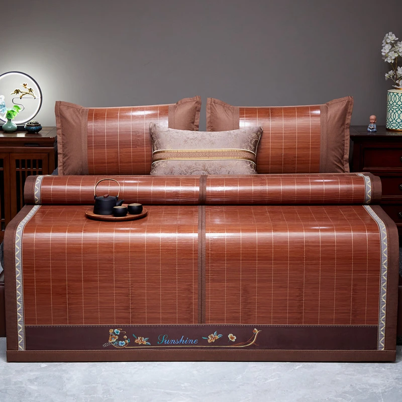 【推荐】2025款凉席竹席夏季草席家用双面正反两用冰丝席折叠