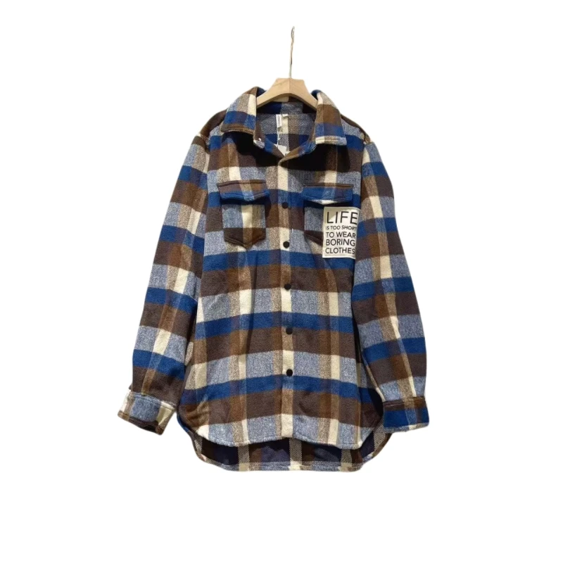 新品格子呢外套52091