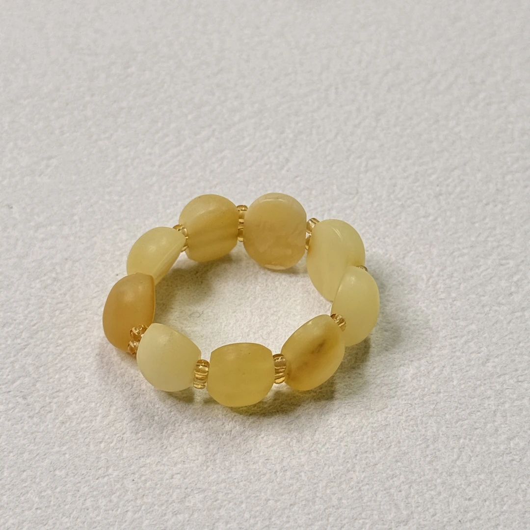 【六六中古】孤品复古蜜蜡戒指ty1388