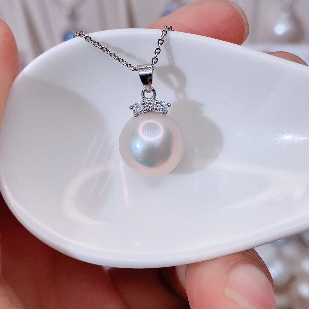 颈饰银S925镶嵌淡水珍珠