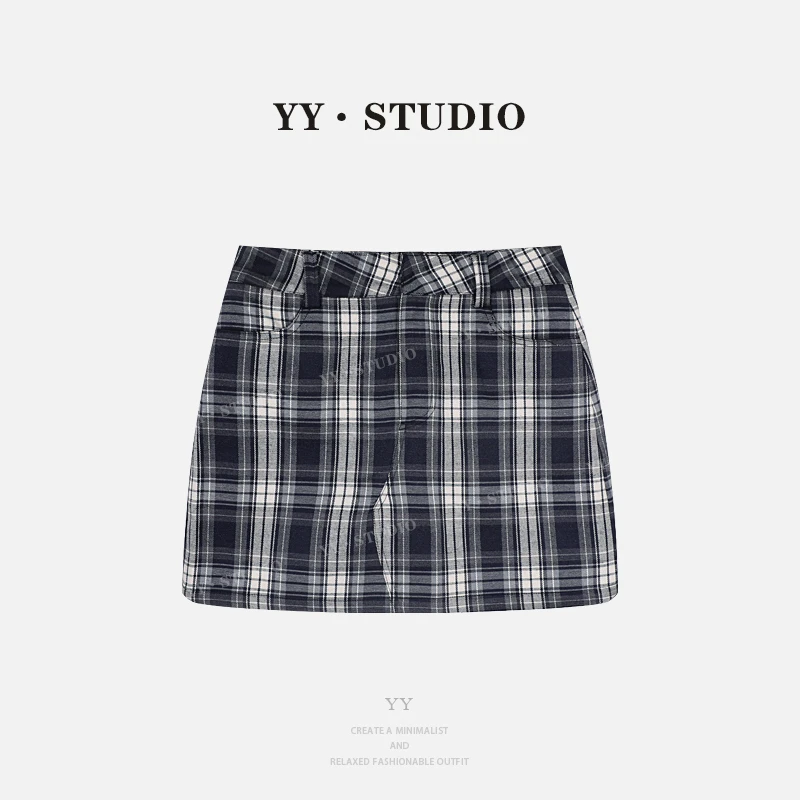 【YANYAN】显瘦气质短裙格子裙裤半裙YY-4114