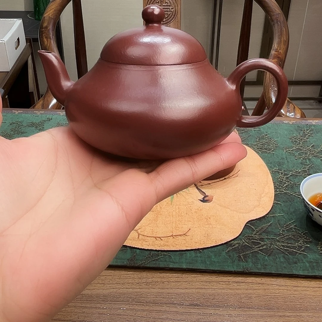 祁***茶紫砂茶壶原矿紫泥