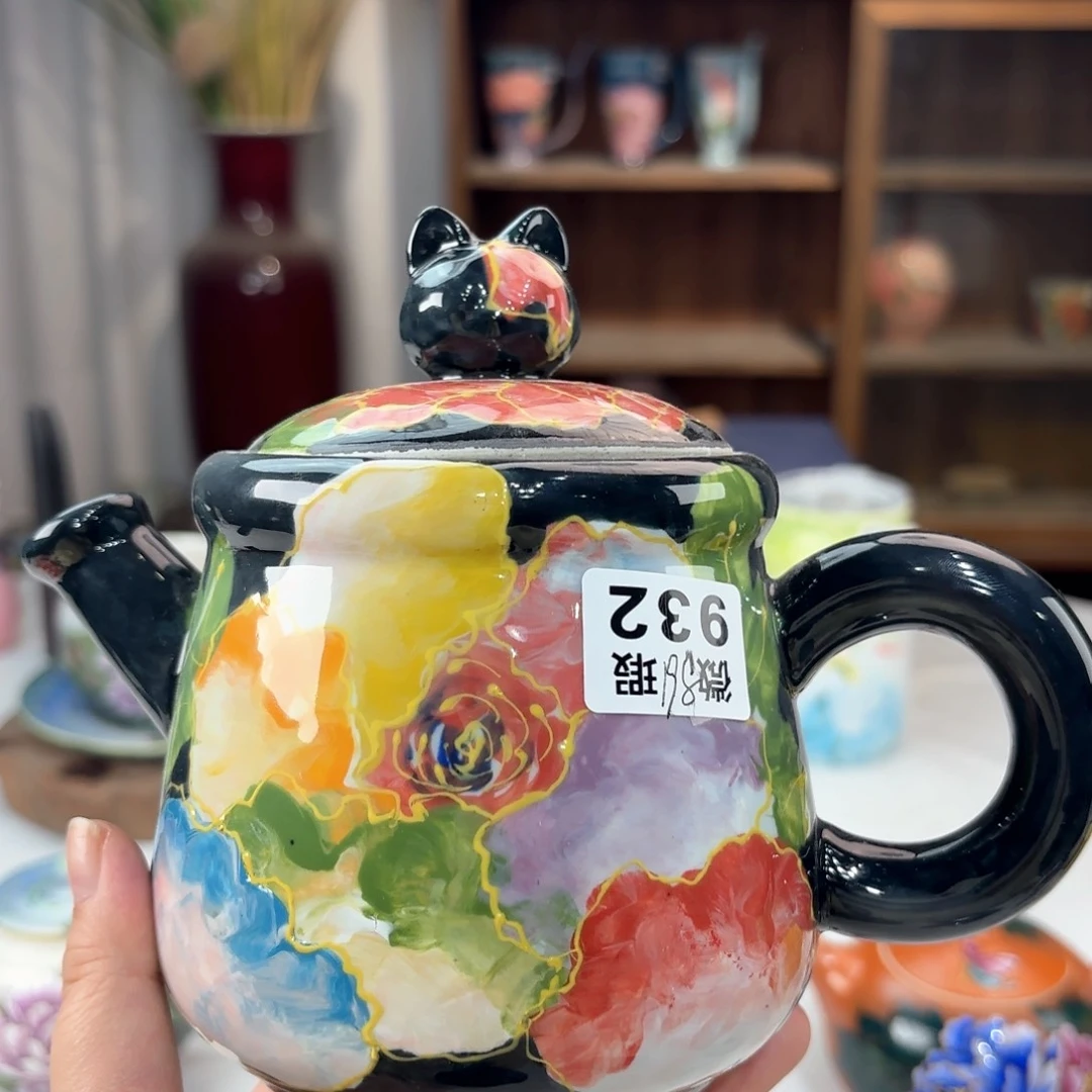景德镇手绘高温釉下彩陶瓷茶具