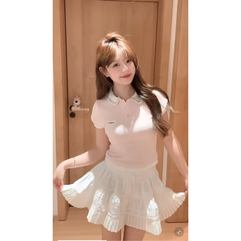 2025夏季网红新款穿搭甜美时尚套装女士小个子精致裙子少女两件套