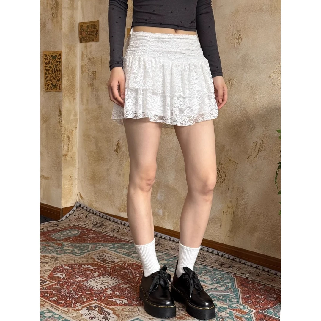 VintageTang蕾丝花边半身裙女春夏新款骁呐K13