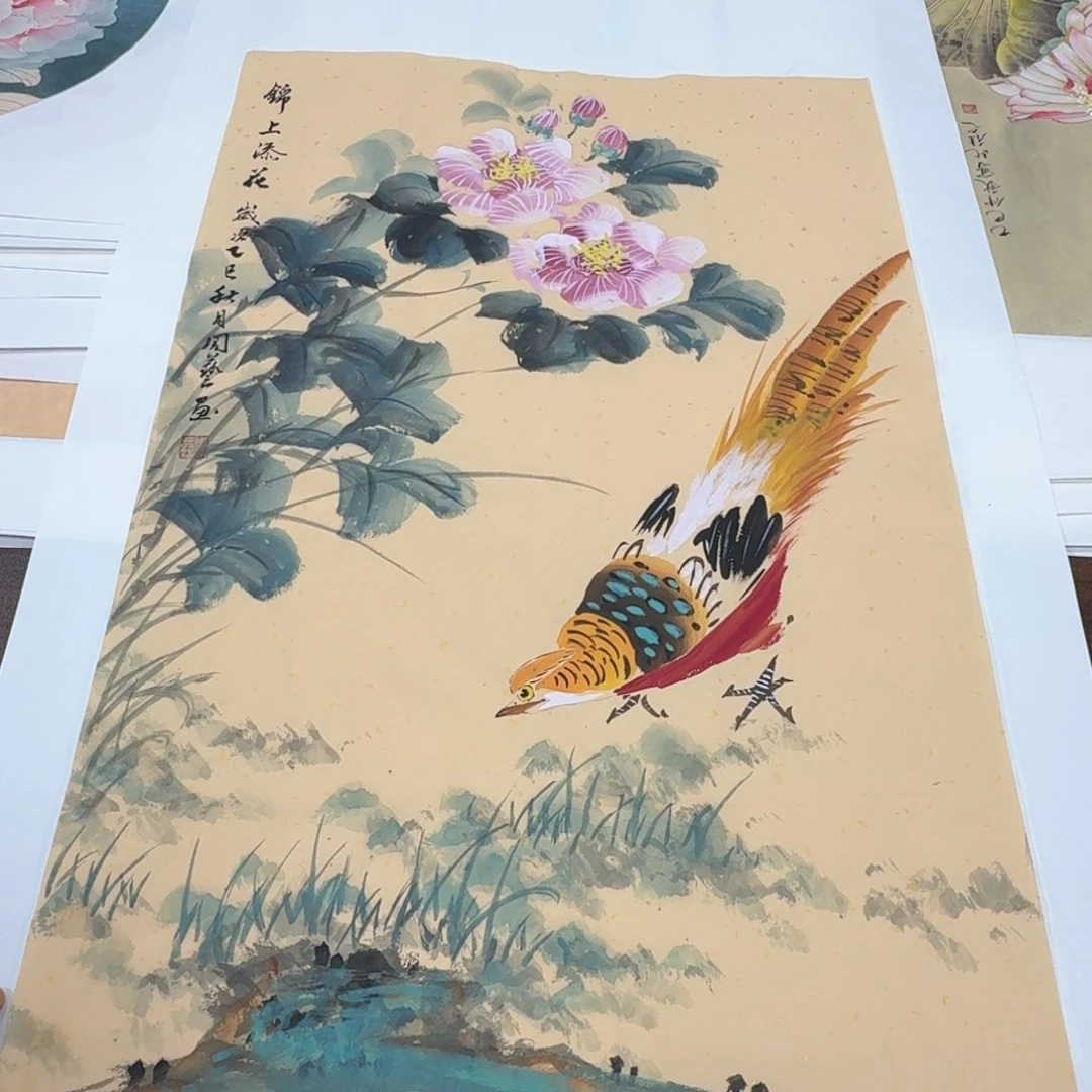 国画国画作品山水花鸟