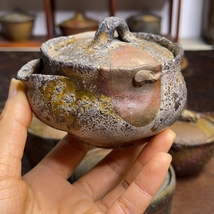 H***0备前烧作品小山一草大裂大伤