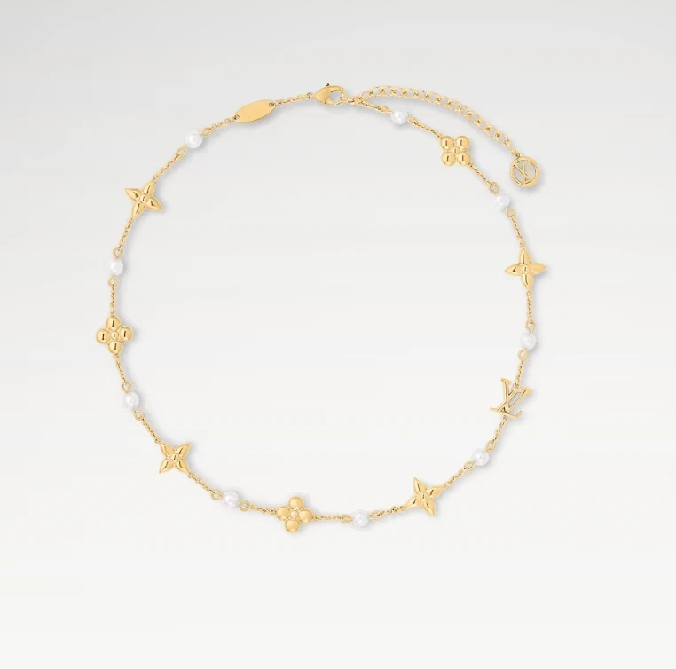 未使用 LouisVuitton/路易威登 秀婷 LV珍珠项链金色时尚