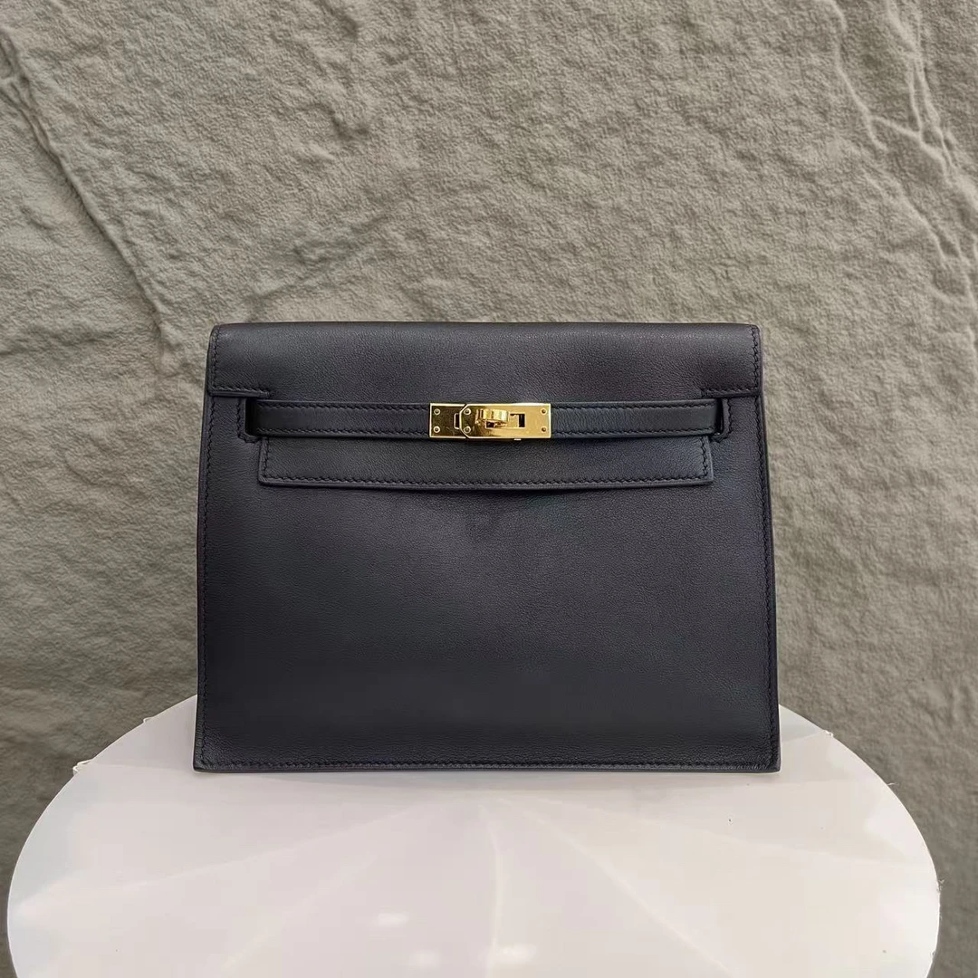 99新 Hermes/爱马仕 kelly danse Y s皮 黑色0927m0