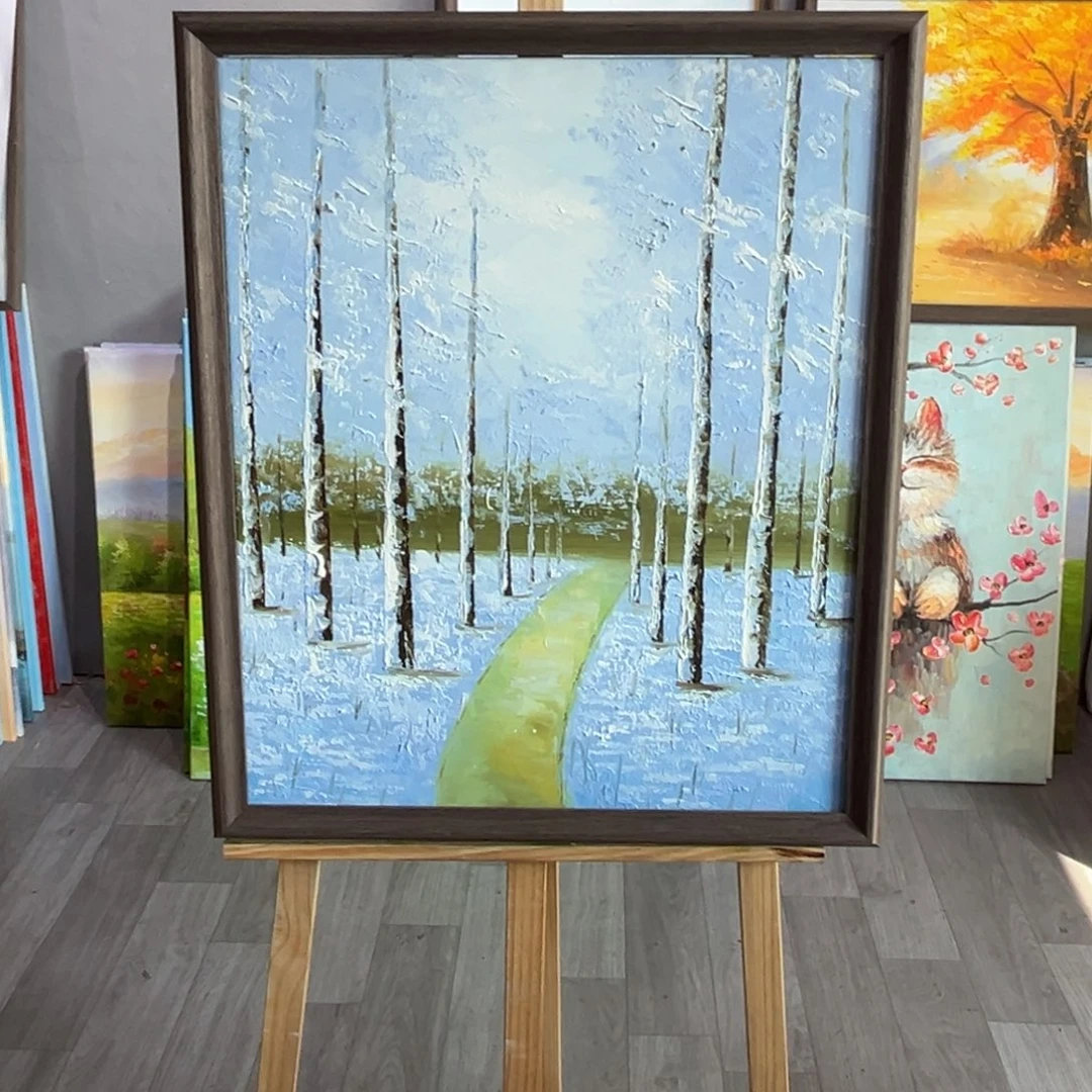 竖款50x60纯手工油画