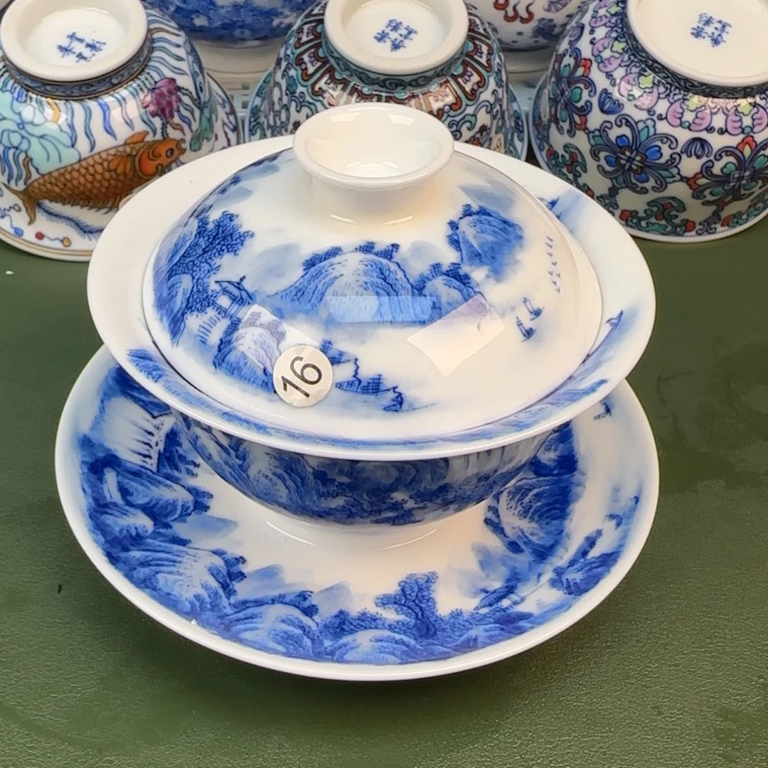 彦祖纯手工手绘茶具