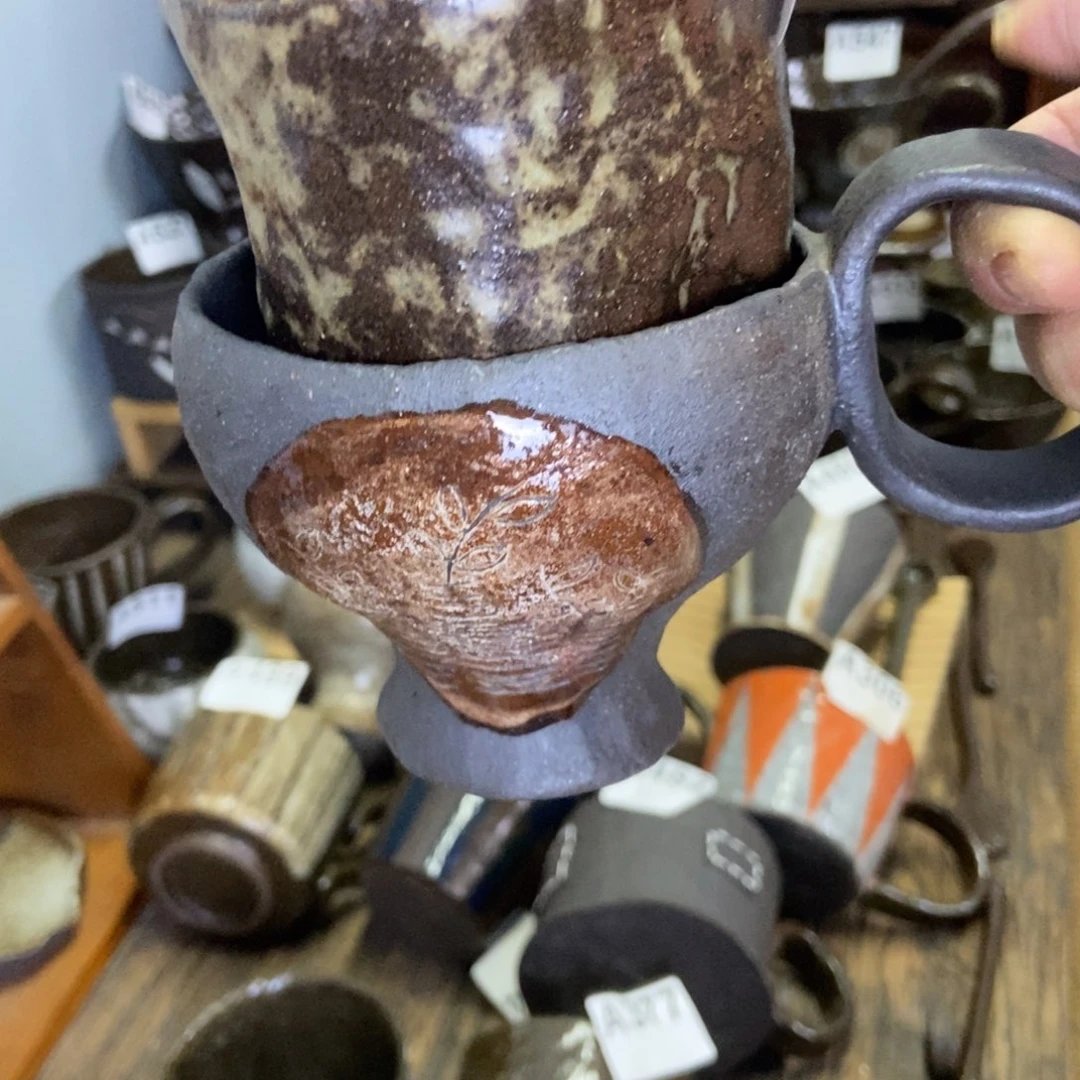 陶瓷Z**y手捏咖啡杯