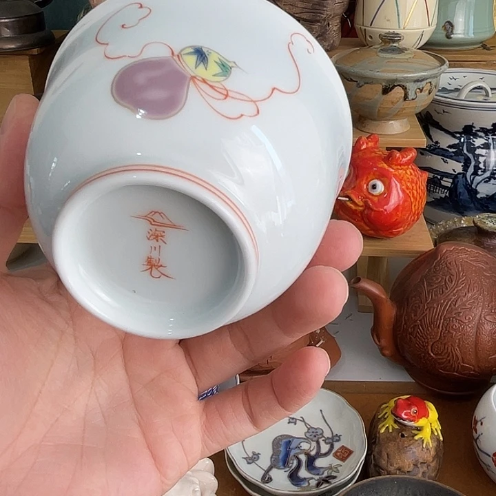 瓷片老深川杯子好看的哦