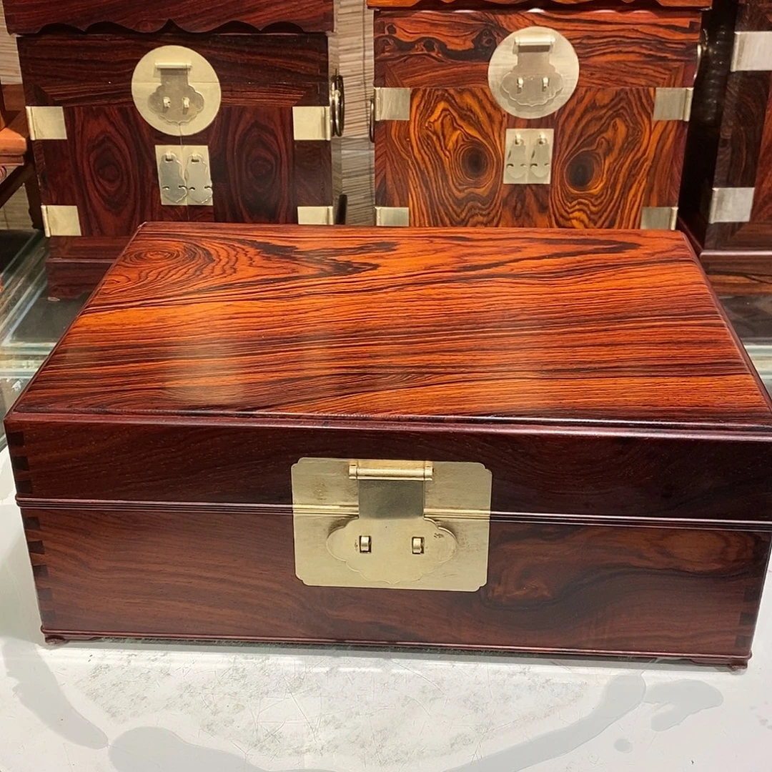 微凹黄檀（南美大红酸枝）独板收纳盒33/24/12.5