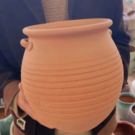 紫砂花盆高23口20————
