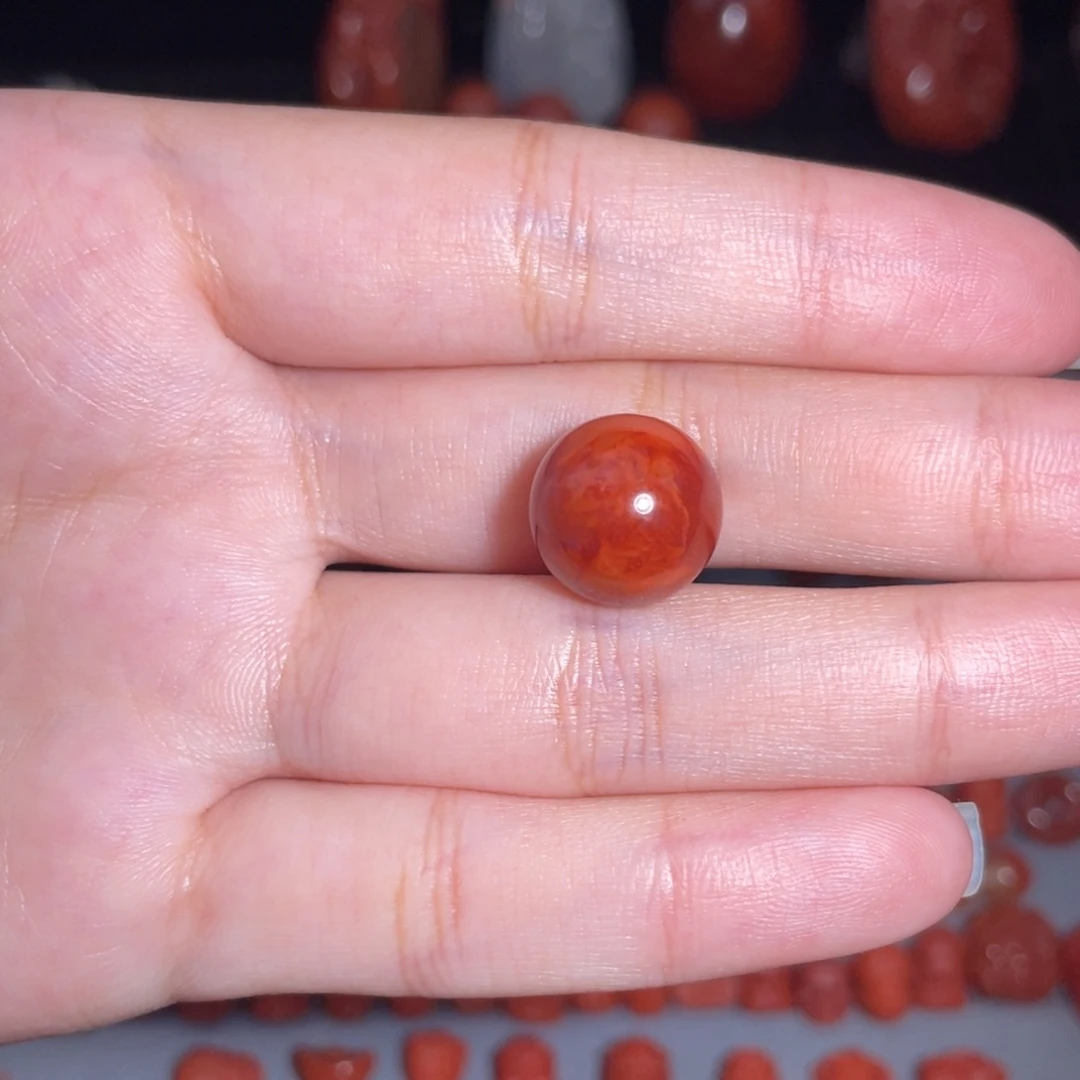 ༼***࿐南红玛瑙未镶嵌圆珠