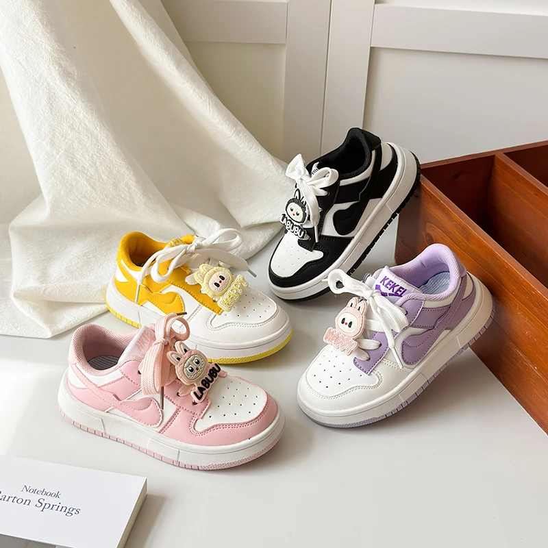 2025秋季新款儿童运动鞋女童鞋子拉布布时尚板鞋男童鞋软底休闲鞋