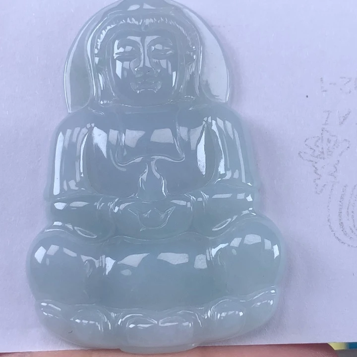 颈饰未镶嵌翡翠玉观音吊坠