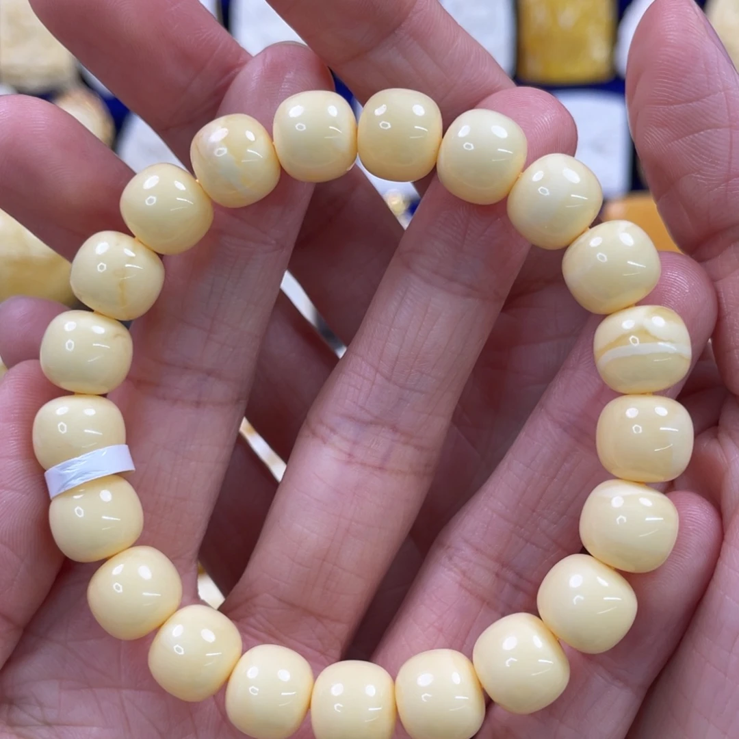 蜜蜡裸石未镶嵌琥珀蜜蜡手串卡10mm