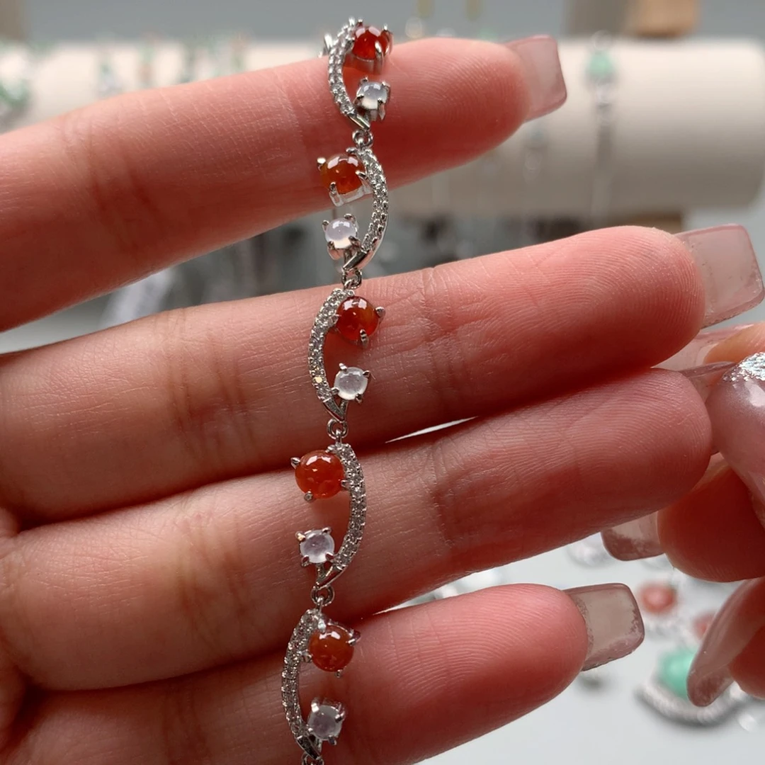 翡翠戒圈银S925镶嵌2344545