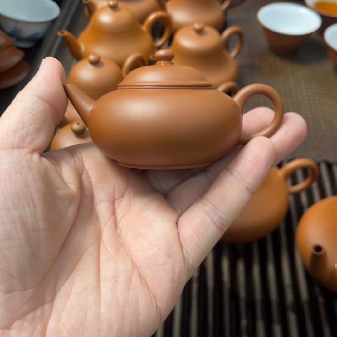 最***✺潮州手拉壶。扁平。