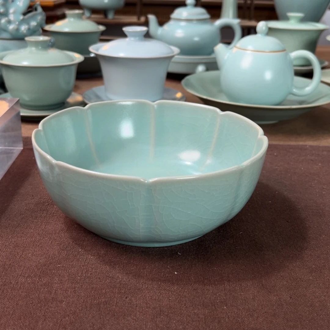 杯果盘原矿汝官窑作品