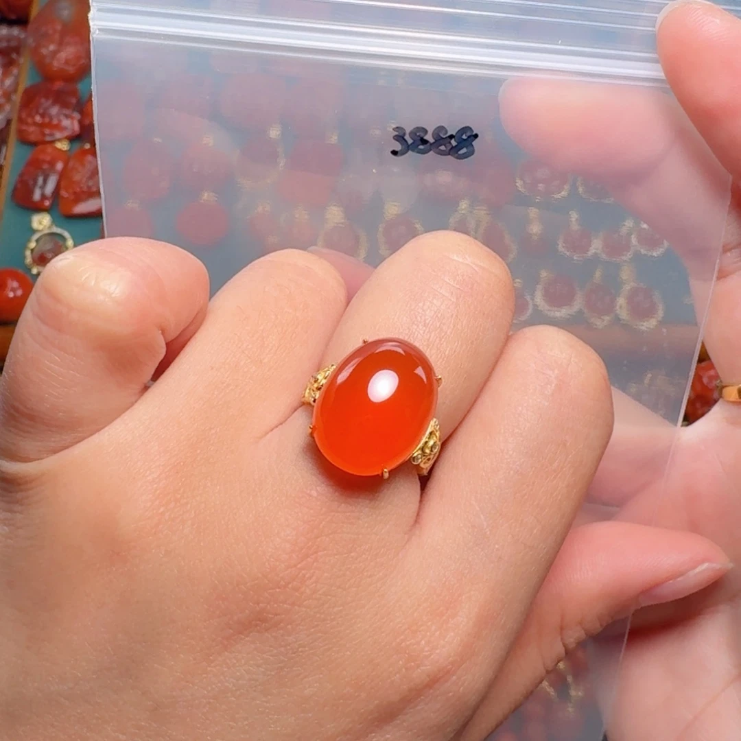 南红玛瑙南红 银S925镶嵌