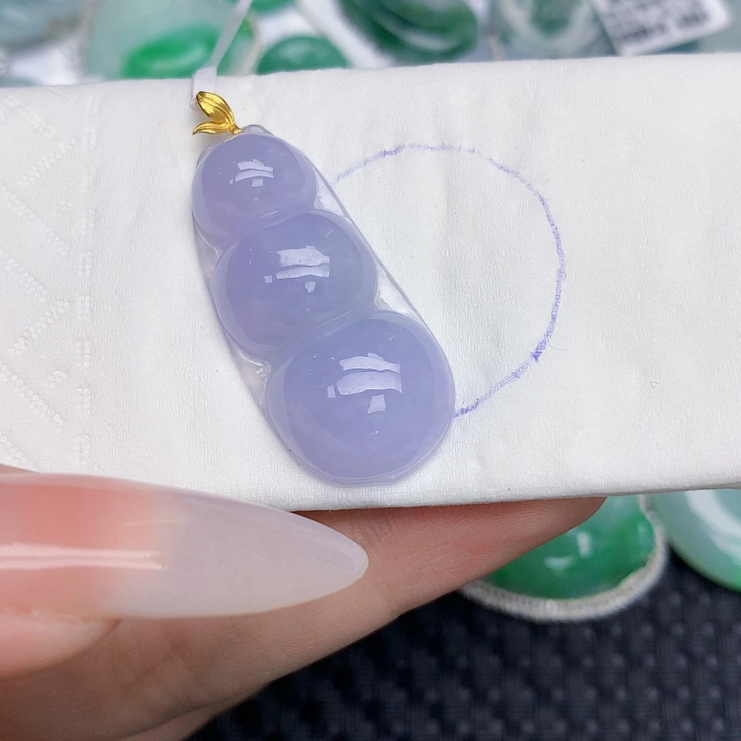 翡翠18K金镶嵌颈饰天然缅甸翡翠a货百元以上9元证书费自理