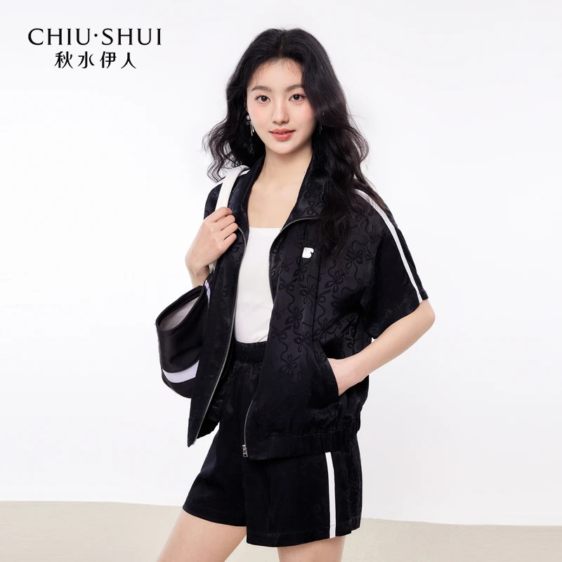 【丽公主】秋水伊人提花套装蝴蝶结短袖套装625203B010200