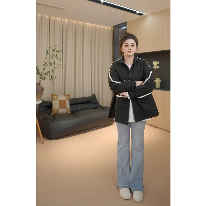 【胖佳佳】现货~松弛调调 撞色休闲外套春季时尚百搭上衣H625T00582