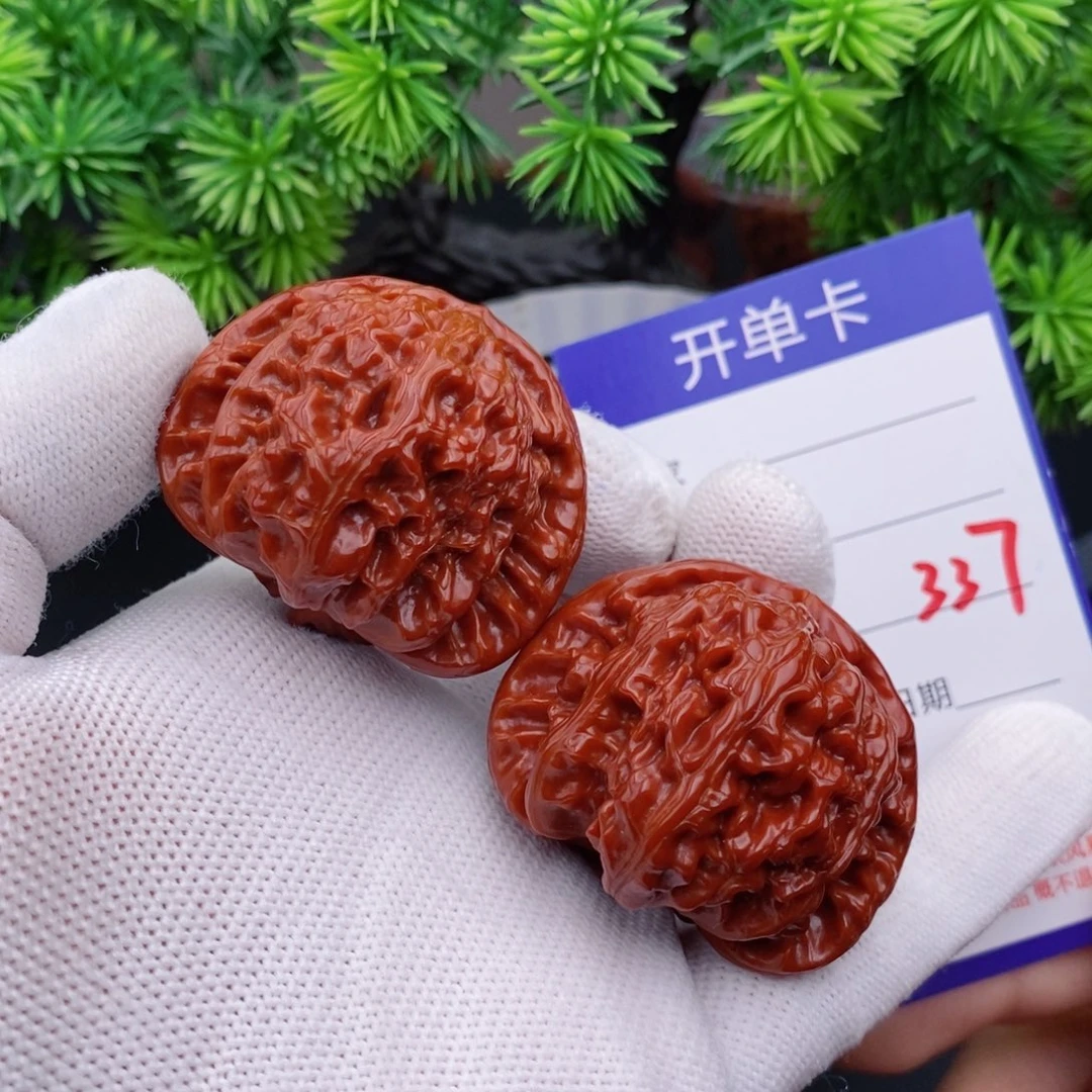 文玩核桃把件43球白337