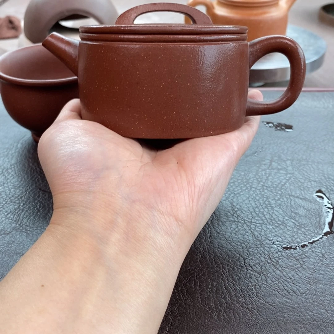 茶壶紫砂底槽清汉瓦220cc全手➕底槽清杯子