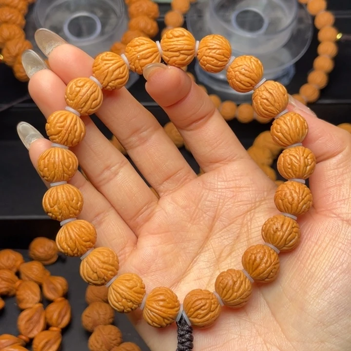 桃核手串1.3尺寸聚宝盆手串（9号链接）