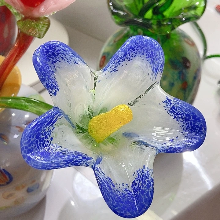 琉璃手工艺品琉璃花高度32厘米9厘米