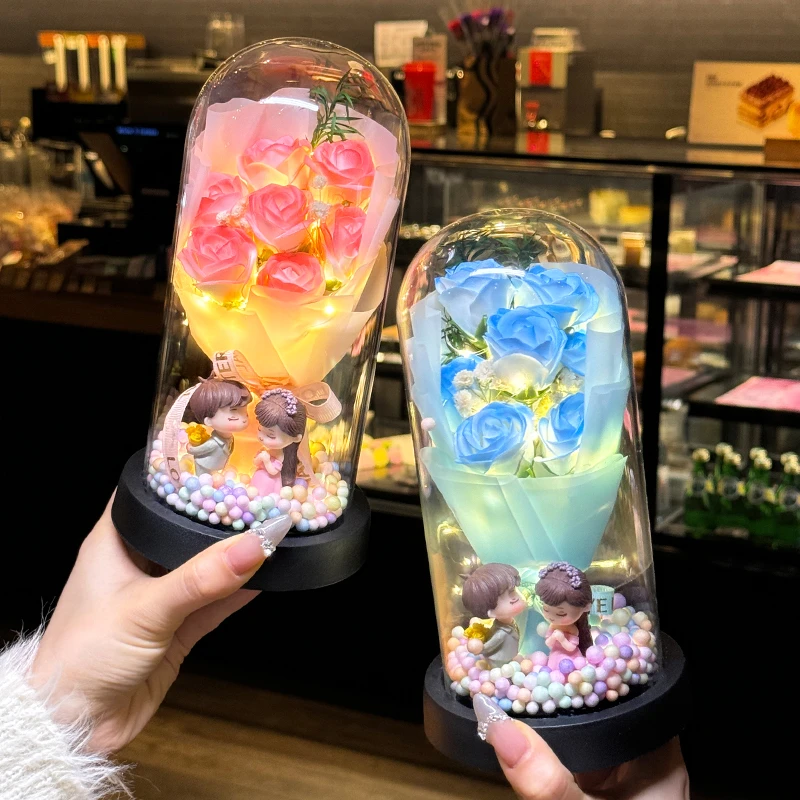 生日礼物女生情人节送女友送妈妈母亲节康乃馨实用的小花束永生花